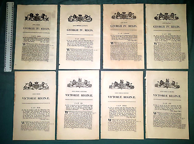 #ad Acts of Parliament relating to early convict colonial Australia 16x : 1825 1866 AU $150.00