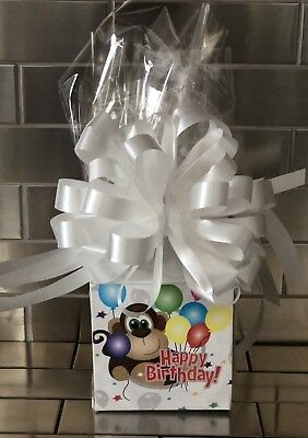 #ad #ad Happy Birthday Lollipop Gift Basket Box Monkey Balloon Theme With White Bow $8.75