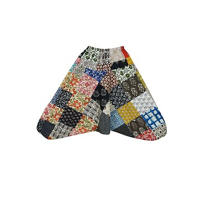 #ad Unisex handmade boho hippie aladdin patchwork harem yoga pants one size women me $19.99