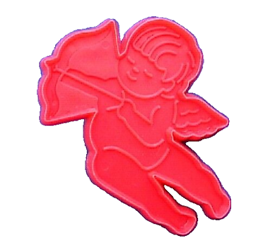 #ad Hallmark COOKIE CUTTER Valentines Vintage ANGEL Bow Arrow RED Holiday HARD $8.97