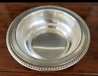 #ad Vintage Silver Color Large Round Bowl. D 11quot;. $12.00