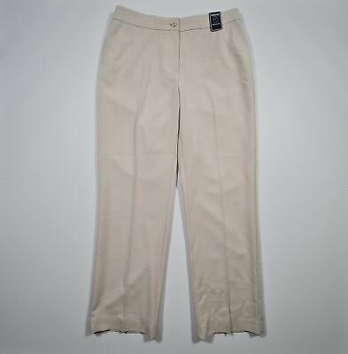 #ad Maine New England Womens Trousers 12 UK Beige Natural Elastic Waist Pants GBP 11.99