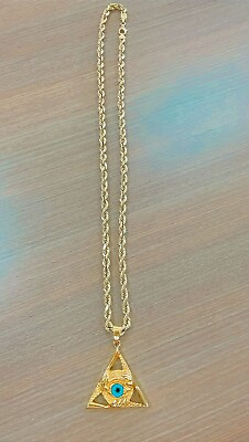 #ad One Of A Kind Solid 10k Gold Real Illuminati Induction Ceremony Cursed Chain $200000.00