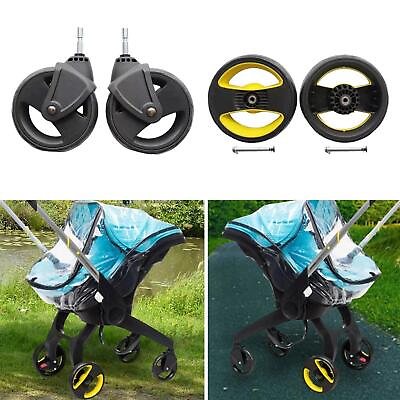 #ad 2Pcs Baby Trolley Wheels Pushchair Swivel Wheel Tire for Kids Carriage Baby Cart $30.49