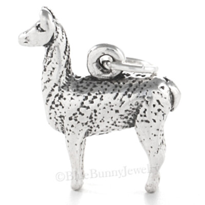 #ad llama charm alpaca Lama Pendant 925 Sterling Silver 925 .925 3D solid charm $22.99