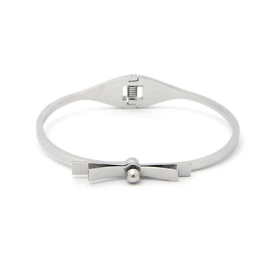#ad New Silver Knot Stainless Steel Bangle Bracelet $13.60