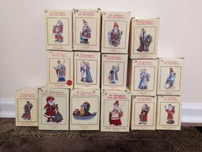 #ad International Santa Claus Collection Lot of 15 Figures in Original Boxes $142.50