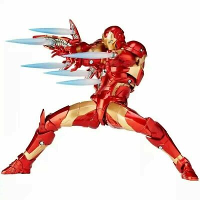 #ad New Yamaguchi Revoltech No.013 Iron Man Bleeding Edge Armor MK 37 Action Figure $42.99