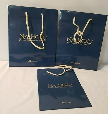 #ad 3 NA HOKU Gift Bags Paper Shopping Totes Mixed Lot $10.99