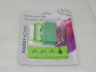 #ad Sassy Chic Pedicure Set 5 Pieces Green $3.99