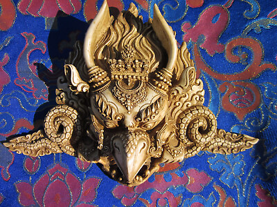 Very 3 D hanging Garuda Mask 10 X 7.5quot; Symbolic for Buddhists Beautiful for All $39.95
