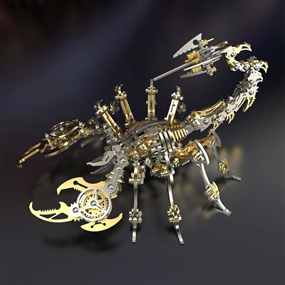 #ad 3D Metal Gold Scorpion King DIY Toys Assembly Educational Jigsaw Puzzle Gift $70.59