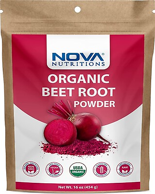 #ad Nova Nutritions Certified Organic Beet Root Powder 16 OZ 454 gm $14.99