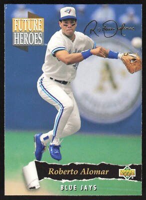 #ad 1993 Upper Deck Future Heroes Gold Signature Roberto Alomar #55 Toronto Blue $1.59