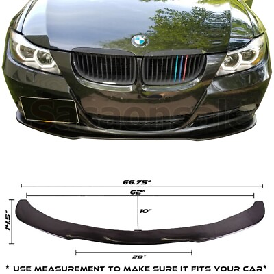 #ad SASA Fit for 07 13 BMW E90 Sedan Standard Bumper Only PU Front Lip Splitter $46.00