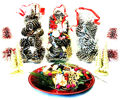 #ad Pinecones Holiday Bags for a Beautiful Table Display Comes in 3 Choices $27.99