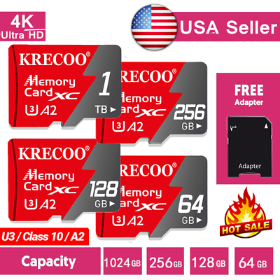 #ad Micro SD Memory Card 1TB Ultra Fast Class10 SDXC TF Card Mobile Phone Tablet Lot $0.99