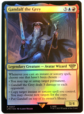 #ad MTG Gandalf the Grey *FOIL* The Lord of the Rings 0207 NM $5.00