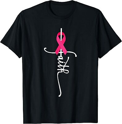#ad Breast Cancer Cancer Faith Breast T Shirt Black Awareness $12.68