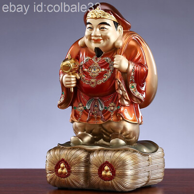 #ad 30cm 12quot; Tibetan Copper filigree enamel Mahakala statue Tibetan Great black god $1699.00