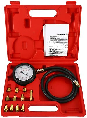 #ad 500PSI Engine Oil Pressure Test Car Tool Kit Transmission Fluid Gauge Diagnostic $24.43
