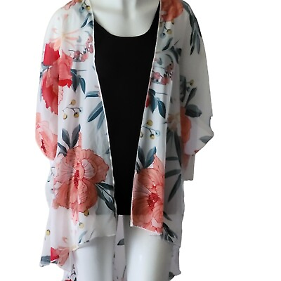 #ad Mix by 41 Hawthorn Floral Kimono Cover Up Cardigan 2X $20.00