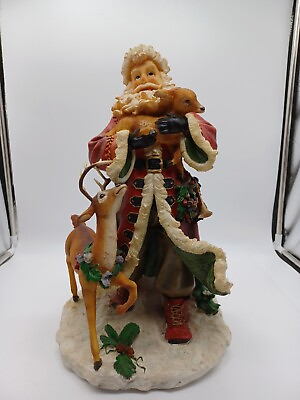 #ad Large Santa Claus And Reindeer Christmas Figure. $32.00