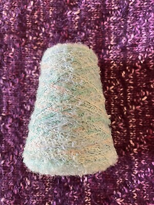#ad NICE Cone Novelty Boucle Yarn Colors are cream turquoise and light blue $20.00