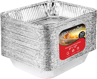 #ad Aluminum Pans 9x13 Disposable Foil Half Size Steam Table Deep Pans $19.99