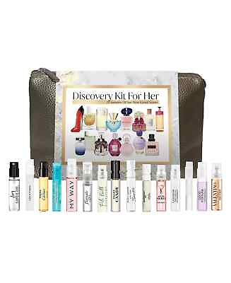 #ad Holiday Gift Set For Her 16 Pc. Perfume Sampler amp; Women Pouch Bag $55.99