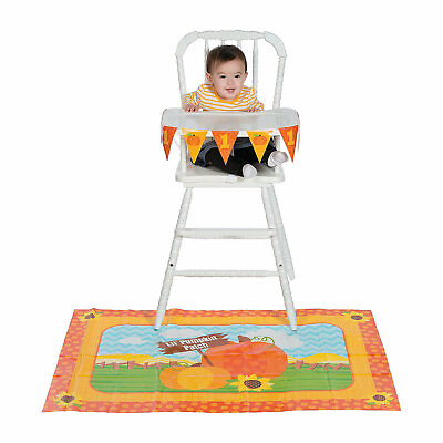 #ad Lil#x27; Pumpkin Birthday High Chair Kit Party Decor 2 Pieces $10.19