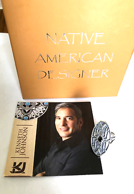 #ad NWT Native American KENNETH JOHNSON Sterling amp; Spinel SPIDER Ring Size 7 $103.50