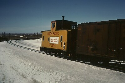 #ad Railroad Slide Union Pacific #25743 Caboose Archer Wyoming 1977 UP Train Photo $6.00