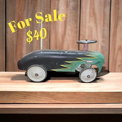 #ad vintage metal ride on roadster $40.00