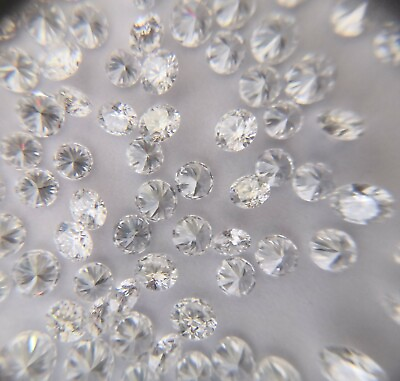 #ad 1.45 mm Size 1 Carat Lot HPHT Round Cut Loose Lab Created Diamonds DEF VS $185.00