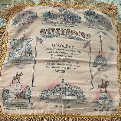 #ad Gettysburg Military Park Souvenir Pillow Cover $25.00