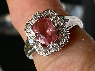 #ad NWT RBP2895 Never Disappointed Pink Topaz Rhodium Ring Size 6 $29.99