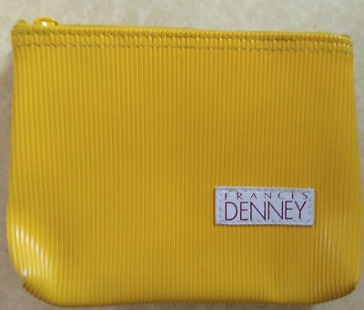 #ad Frances Denney Perfume Small Zipper Purse 6x4.5 inches. Yellow Unlined Vinyl. $14.99
