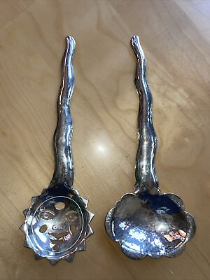 #ad Set of 2 Emilia Castillo TO 85 Serving Spoons Silver Plateado Mexico Art Sun $249.99