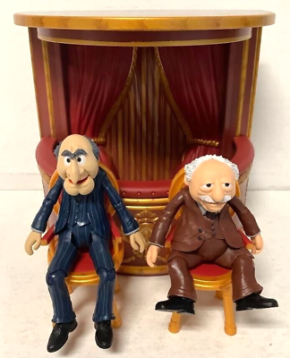 #ad The Muppets STATLER and WALDORF Action Figures w Balcony Diamond Select Disney $37.95
