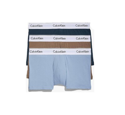 Calvin Klein Underwear Low Rise Trunk Cotton Stretch 3 Pack Mens Assrtd NEW S XL $32.00