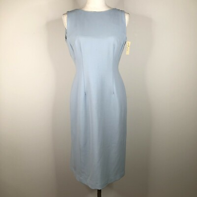 #ad NEW she Fit and Flare Dress Size 10 Light Blue Backless Wool Made in Germany $69.99