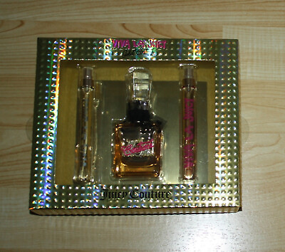 #ad #ad Juicy Couture Viva La Juicy Gold Couture Edp 3 pc Gift Set 1 oz 2 .33oz NIB $45.00