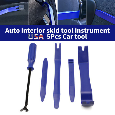#ad 5Pcs Car Trim Removal Tool Set Hand Tools Pry Bar Panel Door Interior Clip Kit $3.89
