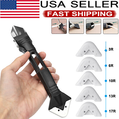 #ad 3in1 Silicone Scraper Caulking Grouting Sealant Finishing Clean Remover Tool Kit $5.93