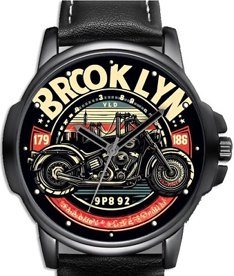 #ad Brooklyn NY Road Race Biker Art Stylish Rare Quality Wrist Watch $58.66