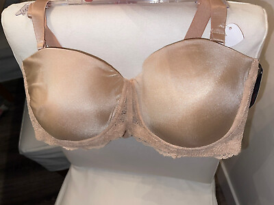 #ad Black Fuchsia Plus Size Bra 44DD Nude Color Lace Bra Underwire $8.99