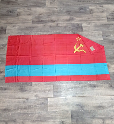 #ad Rare original vintage silk flag of the USSR. Soviet Union era. Communist flag. $50.00