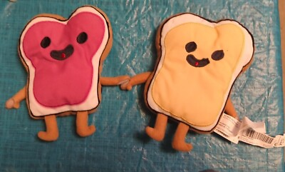#ad Pair of 7quot; IKEA Sandwich Friends Soft Toys Plush Peanut butter and jelly $25.00