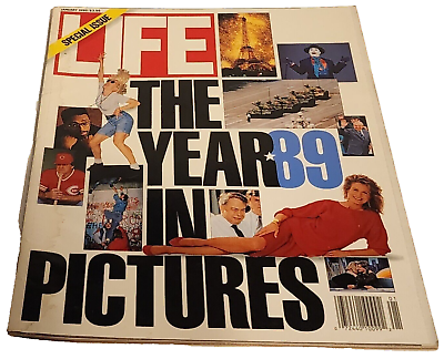 #ad January 1990 LIFE Magazine Year #x27;89 in review FREE SHIP Jan 1 1989 yr 1980s $19.95